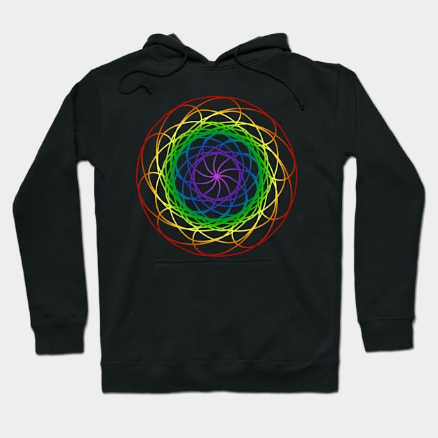 Rainbow Spirograph Hoodie by Blackmoonrose13